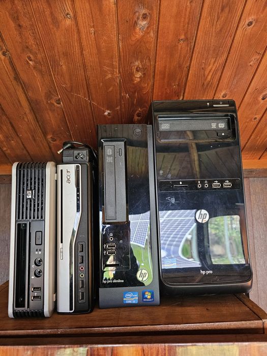 Komputery stacjonarne PC wpełni Sprawne klawiatury myszki monitor