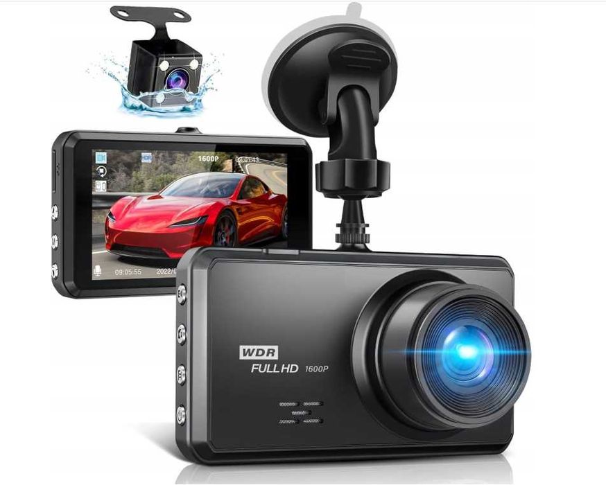 Kamerka samochodowa 1600P+1080P FHD szerokokątna Używana