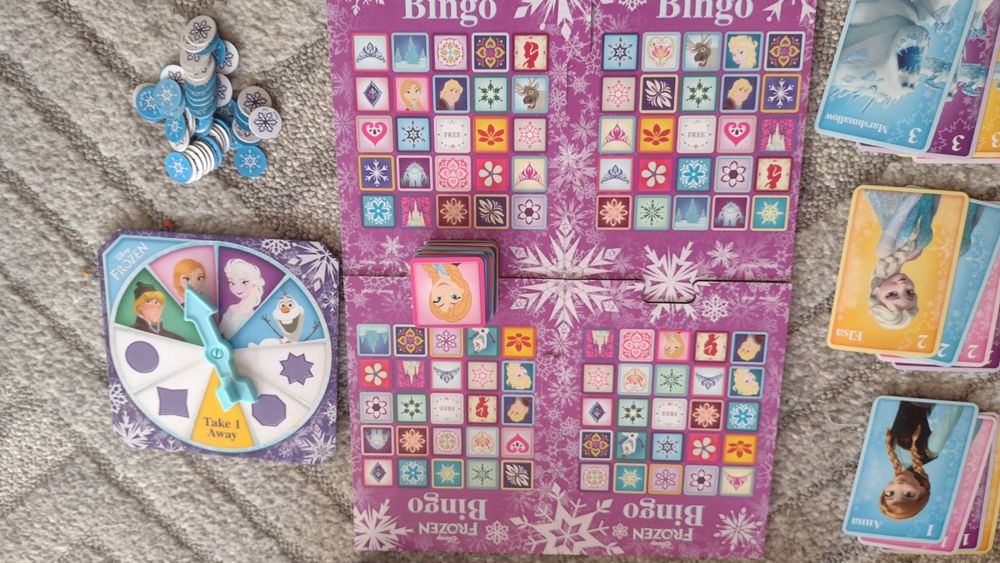 6w1 gry MEMO Bingo FROZEN Kraina Lodu ELSA ANNA domino