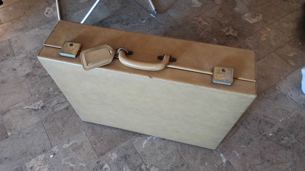 Mala de viagem Vintage em pele sintética