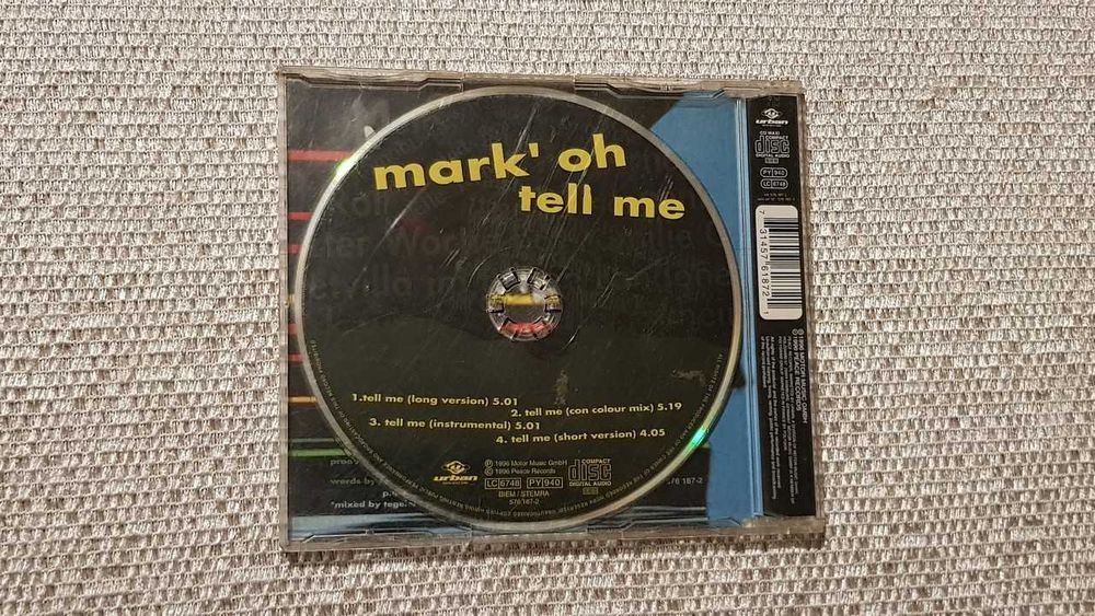 MARK'OH Tell Me Singiel Maxi CD [1996]