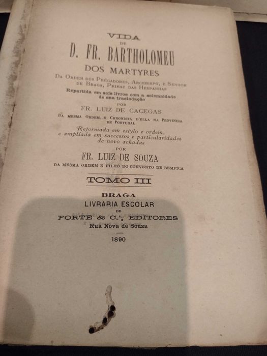 Vida de D. Frei Bartolomeu dos Mártires 1890
