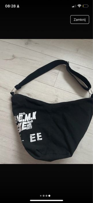 Torba, Torebka materiałowa typu hobo, czarna