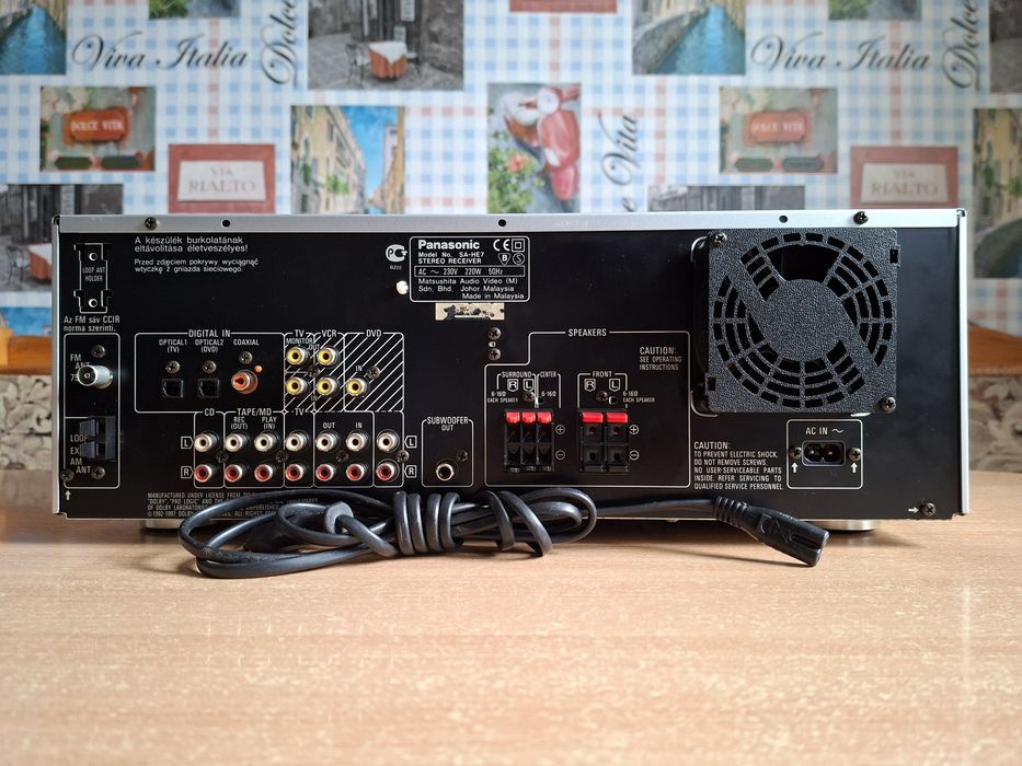 Мощный и функциональный ресивер Panasonic SA-HE7,2×120 Вт,гарантия!