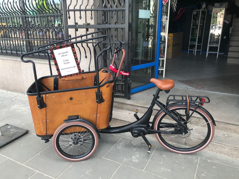 rower elektryczny cargo riksza cena wyprzedaży -50%