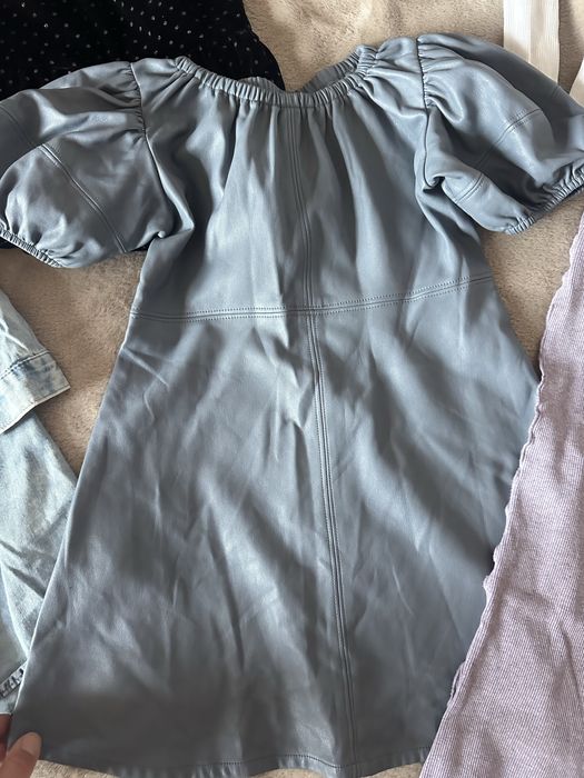 Сукня джинсова велюрова шкіряна лосіни кльош гольф в рубчик zara next