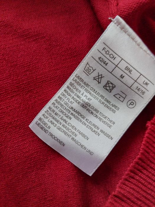 Damski sweter rozpinany Happy D. by Damart | Rozmiar M | Bordowy