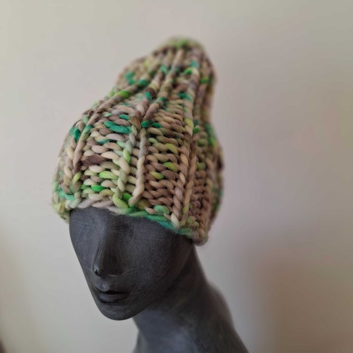 czapka handmade wełna merino
