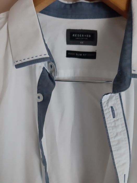 Koszula męska reserved kolekcja męska Slim fit glamour bawełna biała
