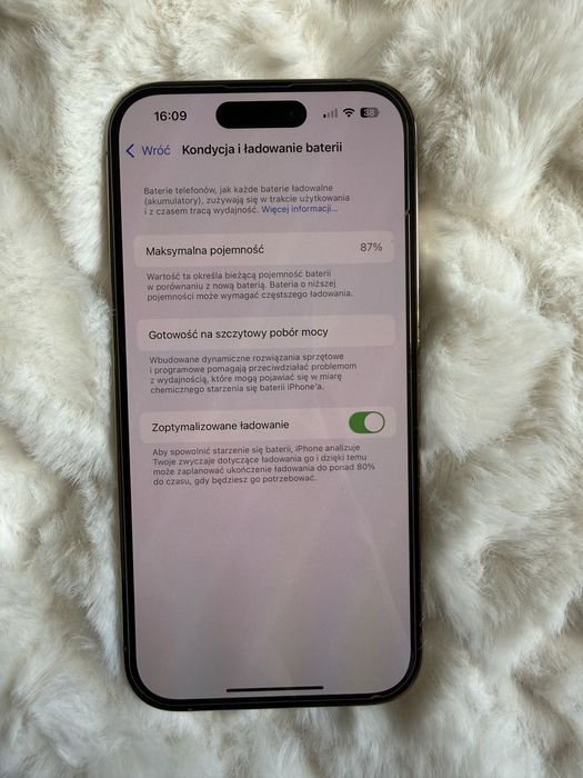 iPhone 14 Pro 128gb 87%kondycji baterii iOS 18.1.1