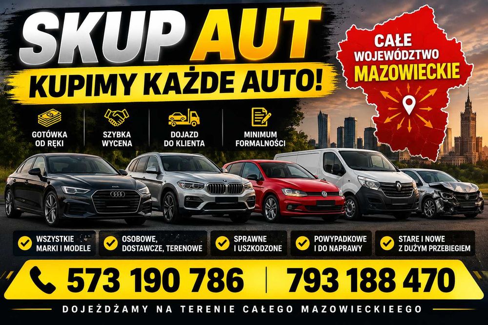 Skup aut Mazowieckie – kupimy każde auto