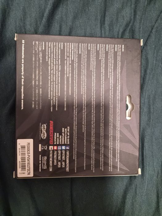 Pamięć Patriot Viper Steel, DDR4, 16 GB, 3733MHz, CL17 (PVS416G373C7K)