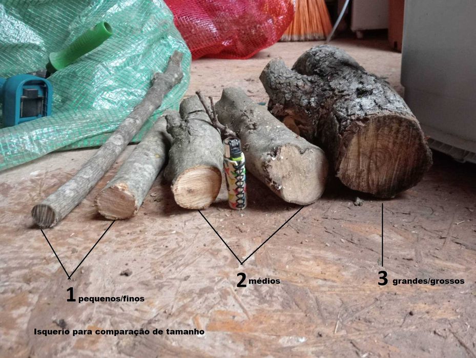 Lenha em sacos de 10/15/20 kg