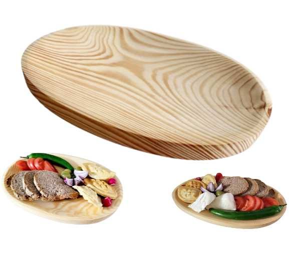 tace drewniane do cateringu KORYTKA dla firm od STOLARZA TALERZE 30