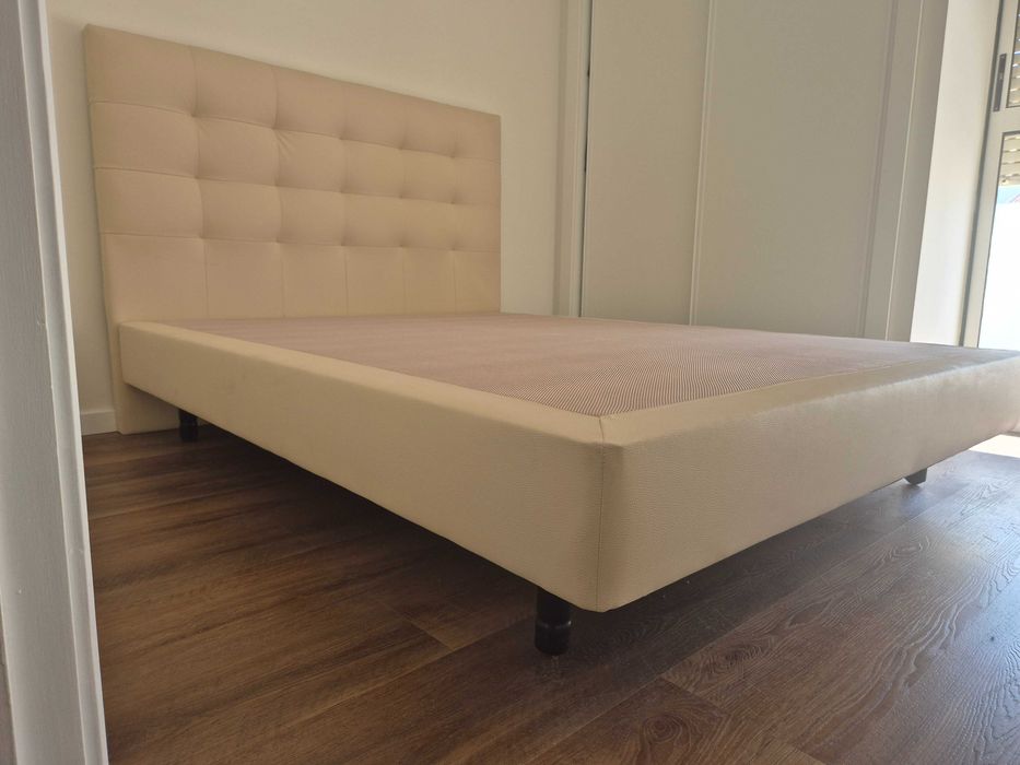 Cama 160x200 Molaflex com 2 colchões IKEA Hamarvik