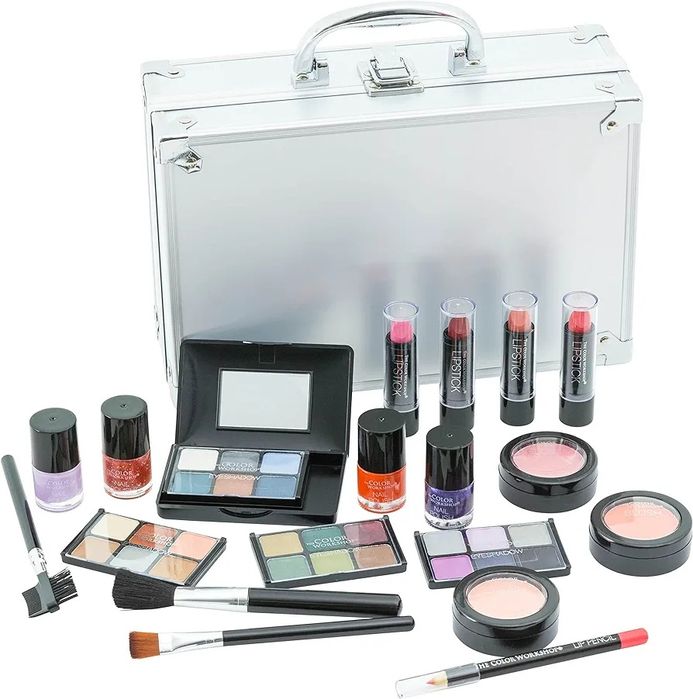 Conjunto de maquilhagem 24 sombras 3 blush 4 verniz 4 batons 6 pincéis