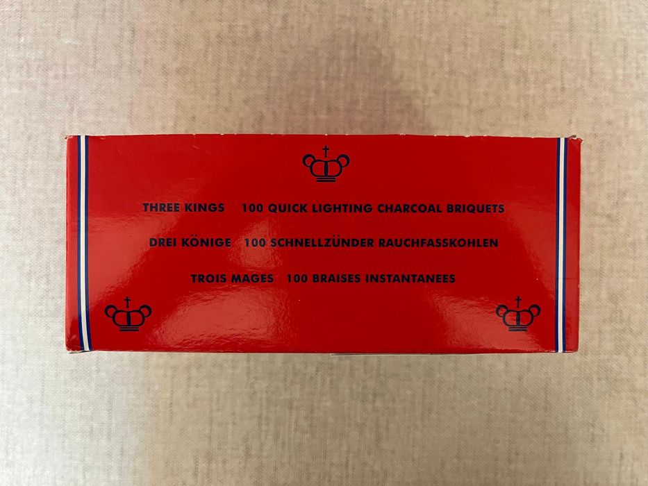 Lote de 100 Pastilhas Carvão Vegetal Three Kings
