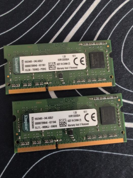 RAM 8GB (2×4GB) Kingston ddr3 so-dimm