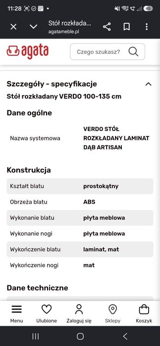 Stół rozkładany Verdo