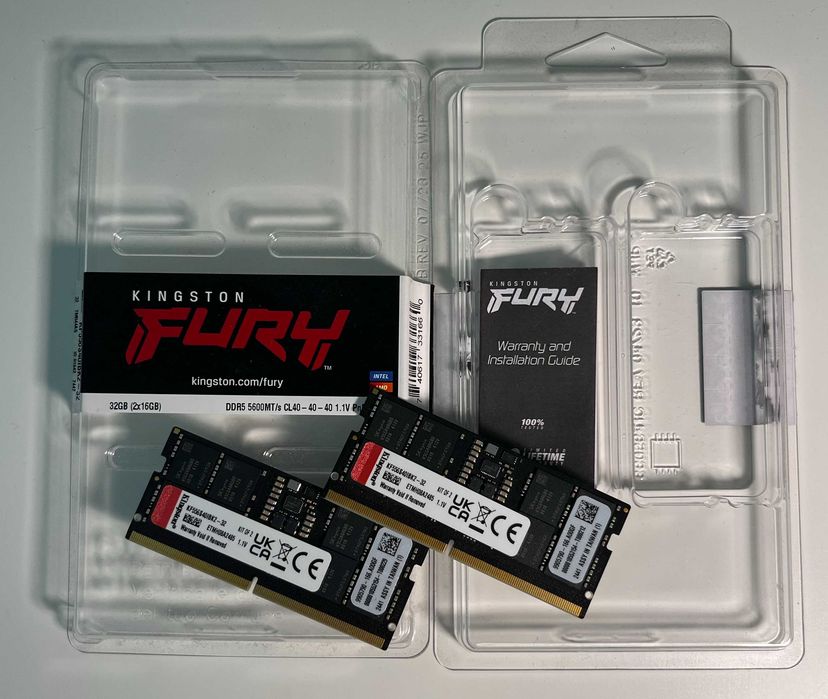 Kingston FURY 32GB (2x16GB) SODIMM DDR5 5600MHz Гарантія до 2033 і чек