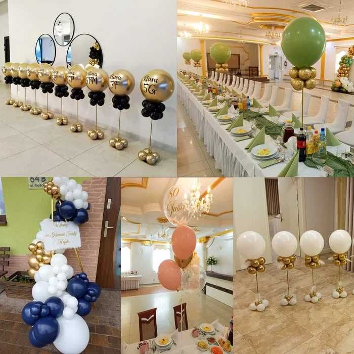 Ścianki balonowe, dekoracje balonowe, girlandy, cyfry LED