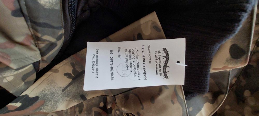 Nowe militarne ubranie SG na złą pogodę GoreTex SG