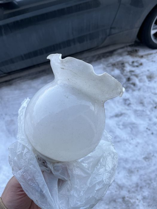 Białe klosze prl 4 sztuki