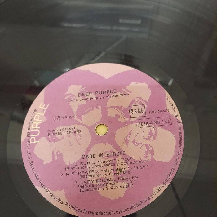 Lp Deep Purple - Made in Europe - 1976