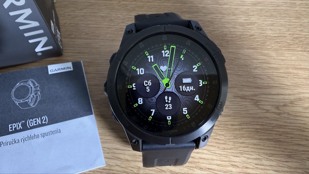 Garmin Epix Gen 2 Sapphire Titanium AMOLED 47 mm, чорний