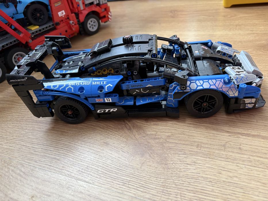 Duża laweta lego technic + 3 samochody lego technic