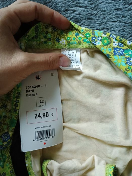 Dół od bikini Zielone wzory