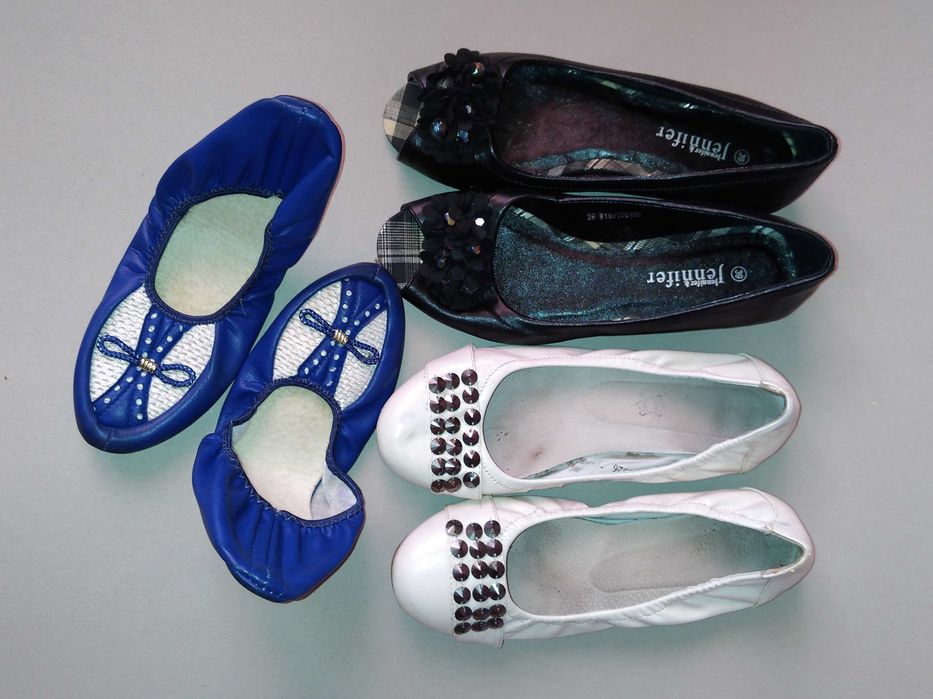 Nowe baleriny Buty obuwie klapki japonki 39 / 3 pary