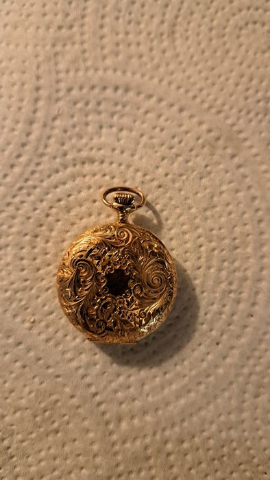 Relógio de bolso antigo  ( ouro 14k)