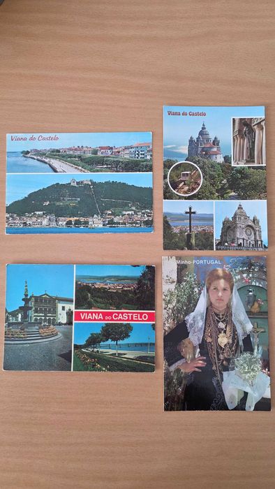 4 postais ilustrados de Viana do Castelo, Portugal