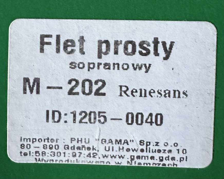 Flet sopranowy drewniany