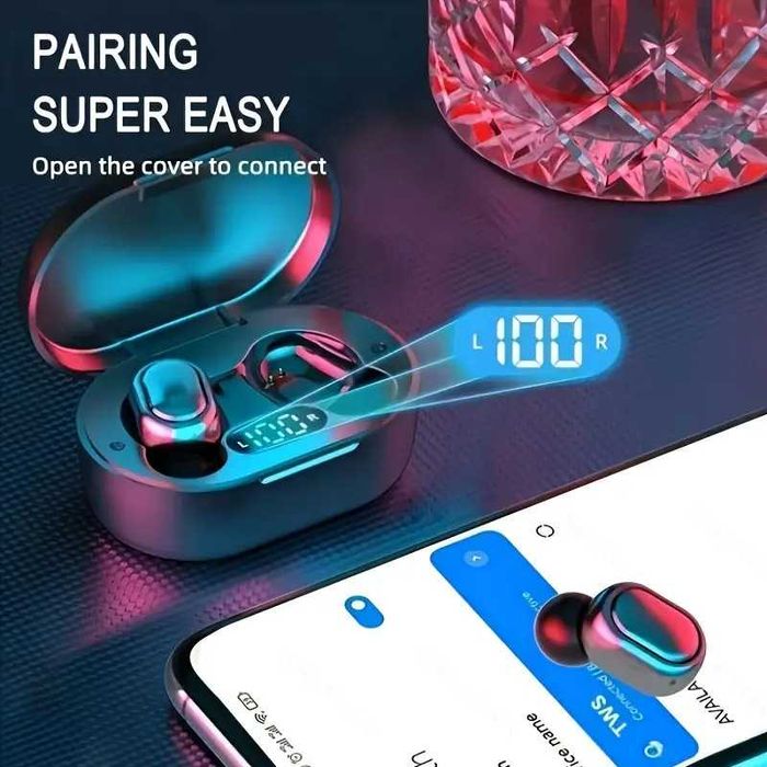 Auscultadores sem fios. Intelligent digital LED display screen. Novos.64586030625283122