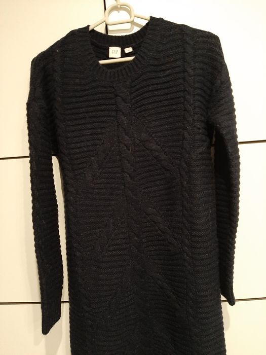 Granatowy sweter GAP sukienka tunika stan idealny xs/s