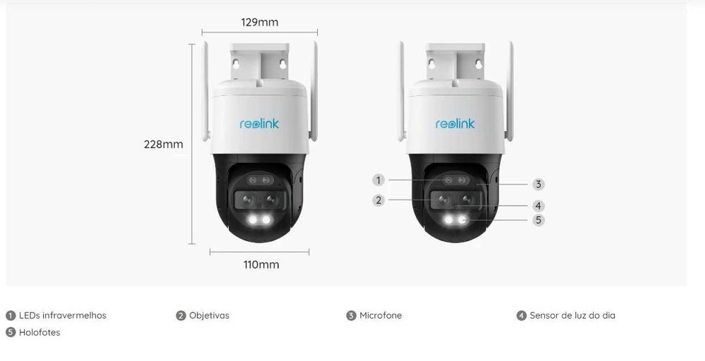 Camara Ip Rotativa Reolink TrackMix WiFi - Ultra HD 4K - Lente dupla -64585405267074122