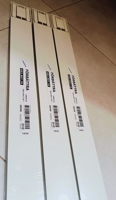 IKEA Förbatträ 220x8 Cokół cokoły kremowe nowe do METOD