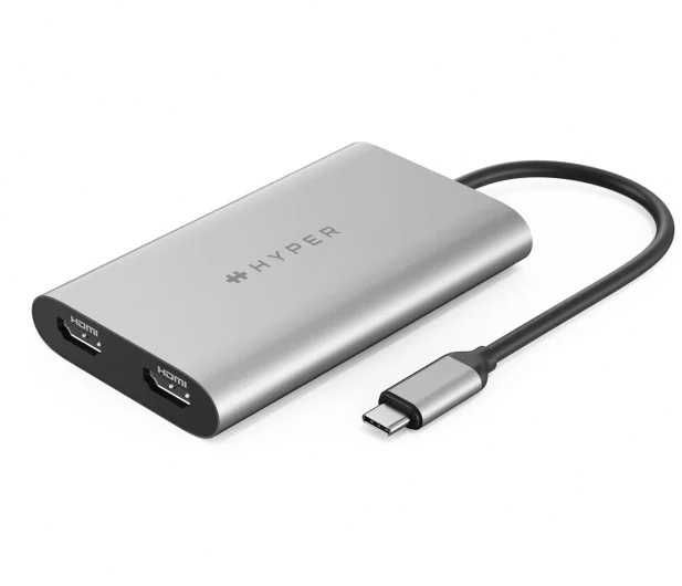 Hyper HyperDrive Dual 4K HDMI Adapter for M1/M2 MacBook