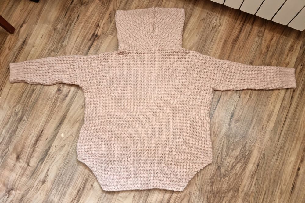 Sweter z golfem golf róż Pola