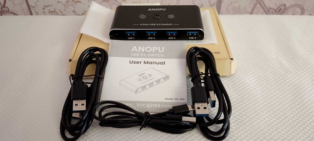 Переключатель Коммутатор Хаб Hub KVM Switch Anopu KS-001
