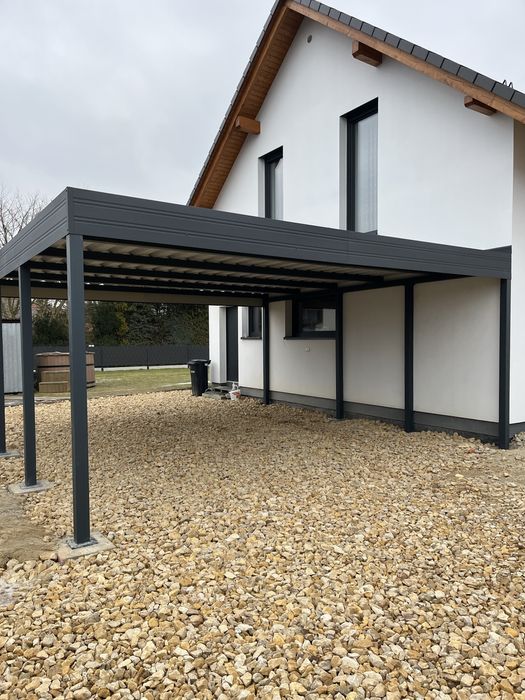 Wiata  6m x 6m garażowa, dwustanowiskowa z montażem