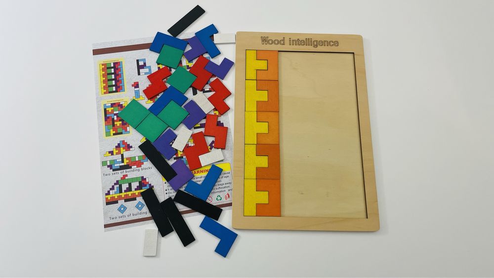 Tangram de aprendizagem colorido