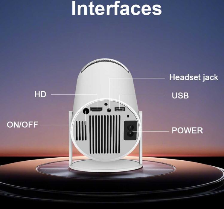 Projetor led 6000 lumens + Android 11 + Keystone 4D / 1080P