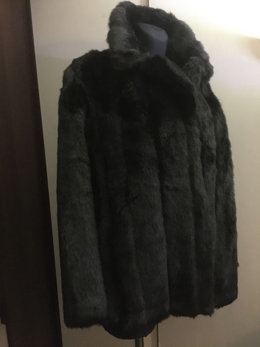 Futro sztuczne czarne,nowe,rozm.S/M