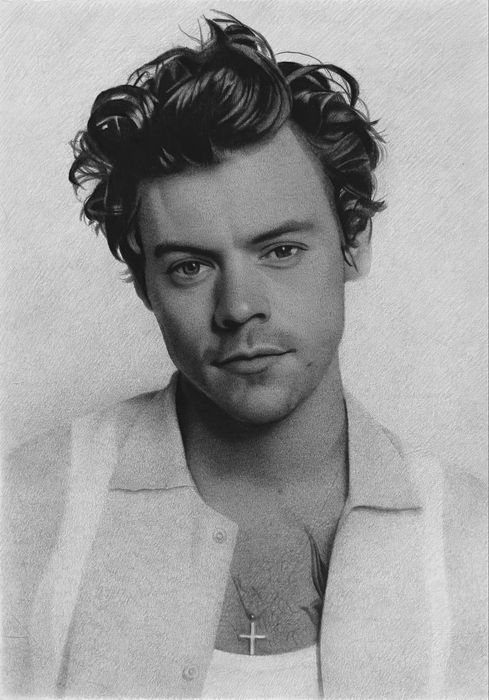 Portret Harry Styles, rysunek