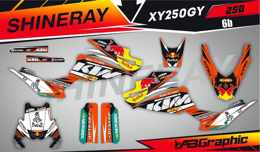 Наклейки Loncin SX2 Shineray 6B 6C Kovi Lite Max 250 300 Skybike CRDX