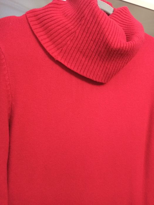 Sweterkowa Czerwona sukienka tunika z golfem S/M Phi Phi Star