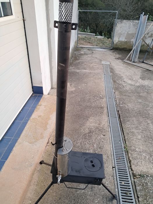 Fogão de tenda com grelhador